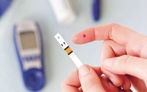 Blood for measuring sugar with diabetes